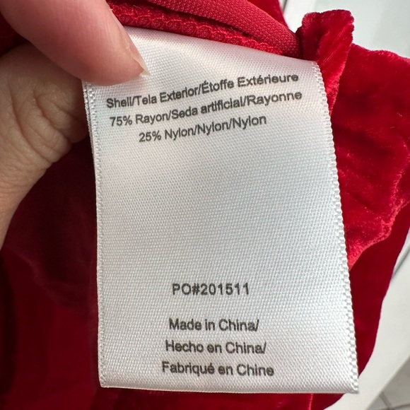 ModCloth Ruby Red Velvet Special Occasions Holiday Party Babydoll Dress Size XS - Picture 9 of 11